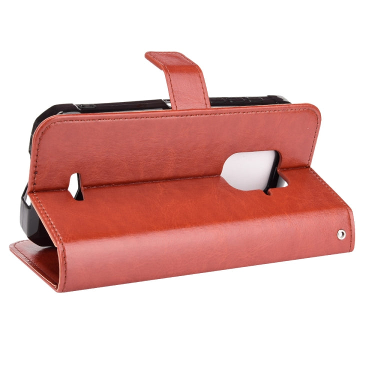 For Doogee S59 / S59 Pro Crazy Horse Texture Horizontal Flip Leather Case with Holder & Card Slots & Lanyard