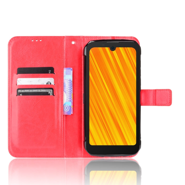 For Doogee S59 / S59 Pro Crazy Horse Texture Horizontal Flip Leather Case with Holder & Card Slots & Lanyard