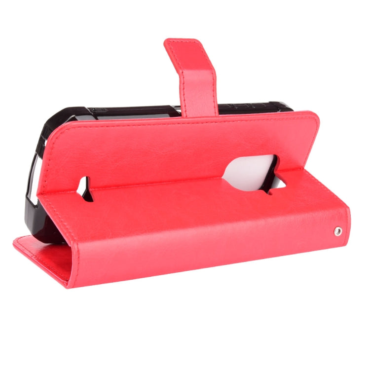 For Doogee S59 / S59 Pro Crazy Horse Texture Horizontal Flip Leather Case with Holder & Card Slots & Lanyard