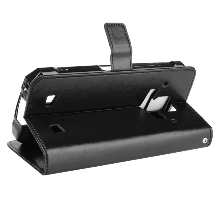 For Doogee S88 Plus / S88 Pro Crazy Horse Texture Horizontal Flip Leather Case with Holder & Card Slots & Lanyard
