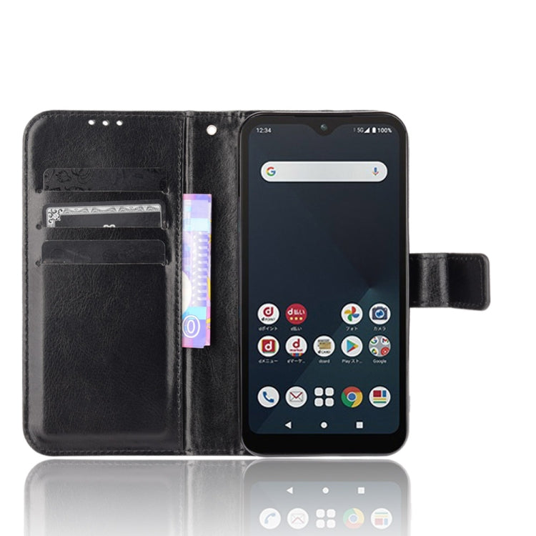 For Fujitsu Arrows WE Crazy Horse Texture Horizontal Flip Leather Case with Holder & Card Slots & Lanyard