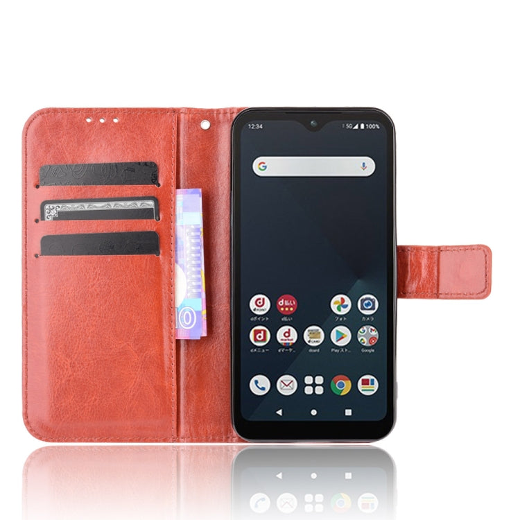 For Fujitsu Arrows WE Crazy Horse Texture Horizontal Flip Leather Case with Holder & Card Slots & Lanyard
