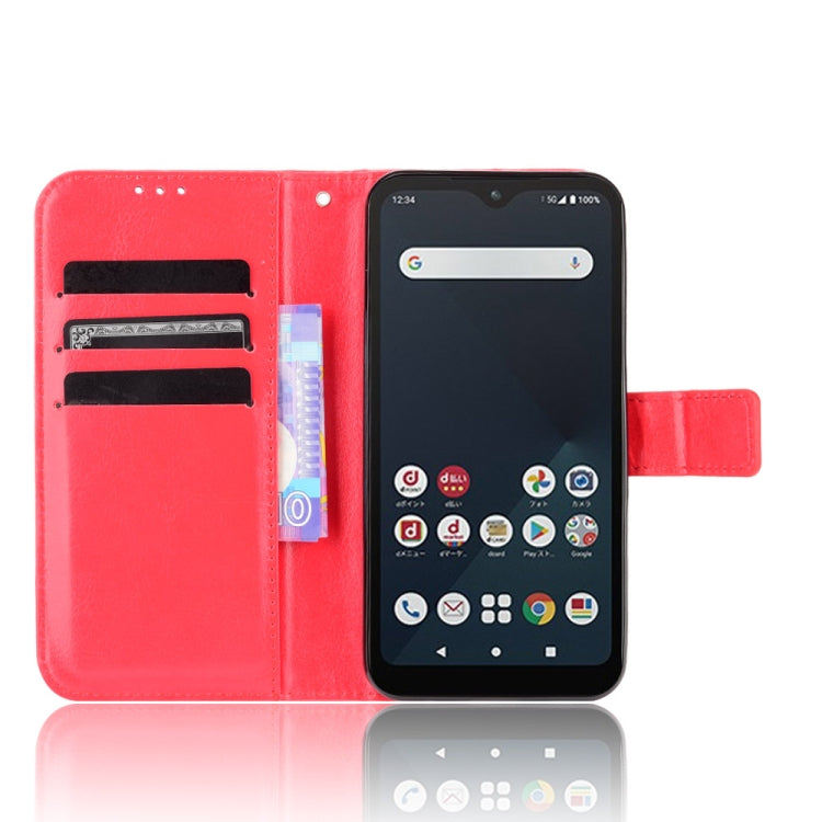 For Fujitsu Arrows WE Crazy Horse Texture Horizontal Flip Leather Case with Holder & Card Slots & Lanyard