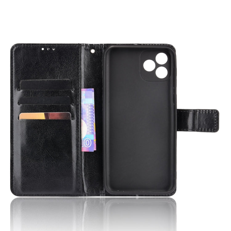 For Blackview Oscal C20 Crazy Horse Texture Horizontal Flip Leather Case with Holder & Card Slots & Lanyard