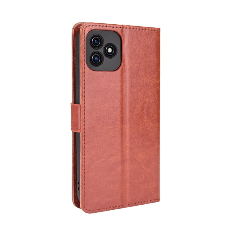 For Blackview Oscal C20 Crazy Horse Texture Horizontal Flip Leather Case with Holder & Card Slots & Lanyard