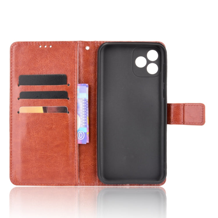 For Blackview Oscal C20 Crazy Horse Texture Horizontal Flip Leather Case with Holder & Card Slots & Lanyard