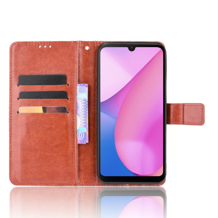 For Blackview Oscal C20 Crazy Horse Texture Horizontal Flip Leather Case with Holder & Card Slots & Lanyard