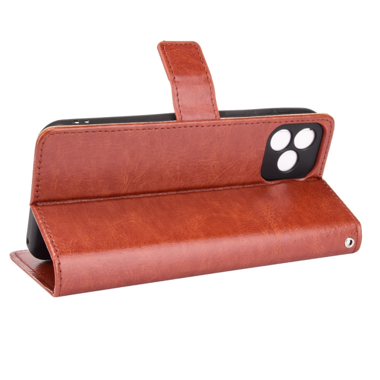 For Blackview Oscal C20 Crazy Horse Texture Horizontal Flip Leather Case with Holder & Card Slots & Lanyard