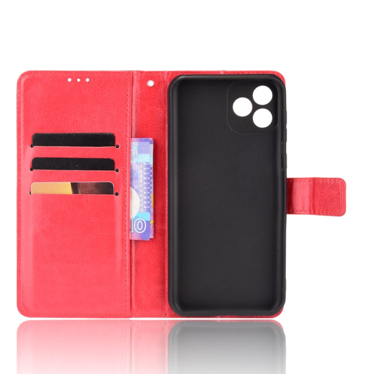 For Blackview Oscal C20 Crazy Horse Texture Horizontal Flip Leather Case with Holder & Card Slots & Lanyard