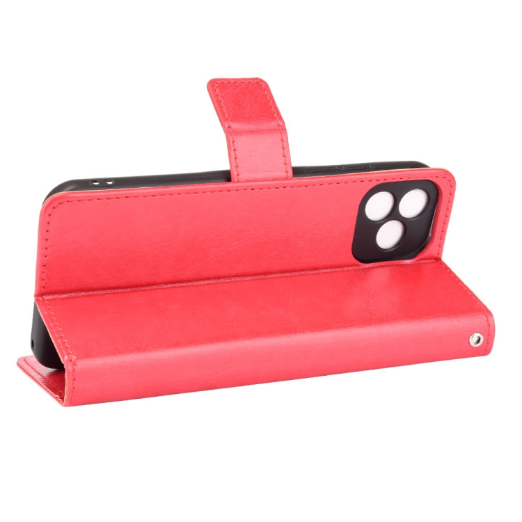 For Blackview Oscal C20 Crazy Horse Texture Horizontal Flip Leather Case with Holder & Card Slots & Lanyard