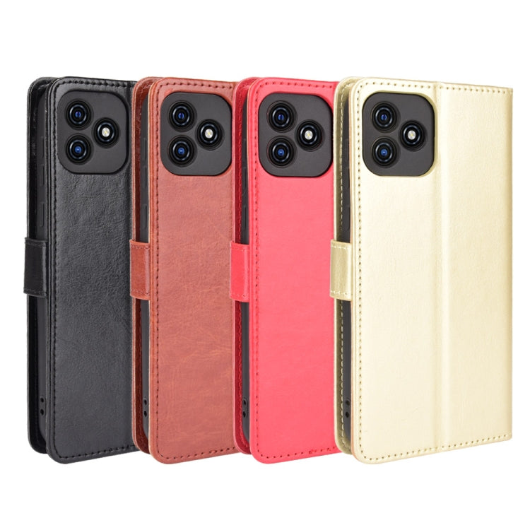 For Blackview Oscal C20 Crazy Horse Texture Horizontal Flip Leather Case with Holder & Card Slots & Lanyard