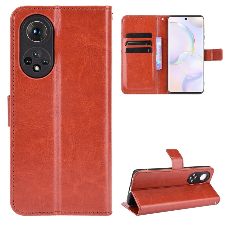 For Honor 50 Crazy Horse Texture Horizontal Flip Leather Case with Holder & Card Slots & Lanyard