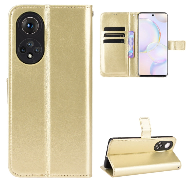 For Honor 50 Crazy Horse Texture Horizontal Flip Leather Case with Holder & Card Slots & Lanyard