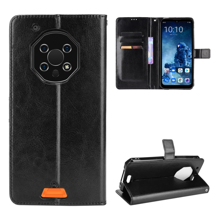 For Oukitel WP13 5G Crazy Horse Texture Horizontal Flip Leather Case with Holder & Card Slots & Lanyard