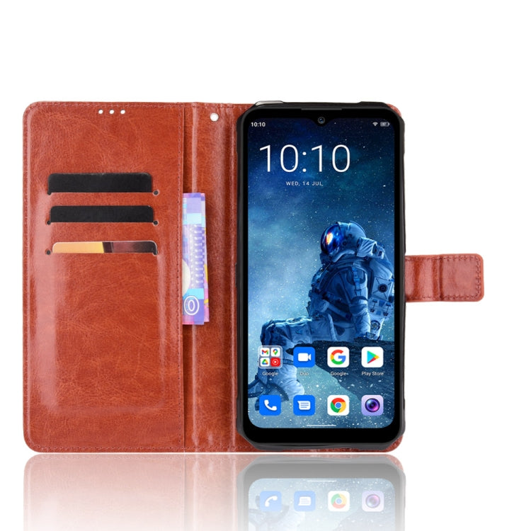 For Oukitel WP13 5G Crazy Horse Texture Horizontal Flip Leather Case with Holder & Card Slots & Lanyard