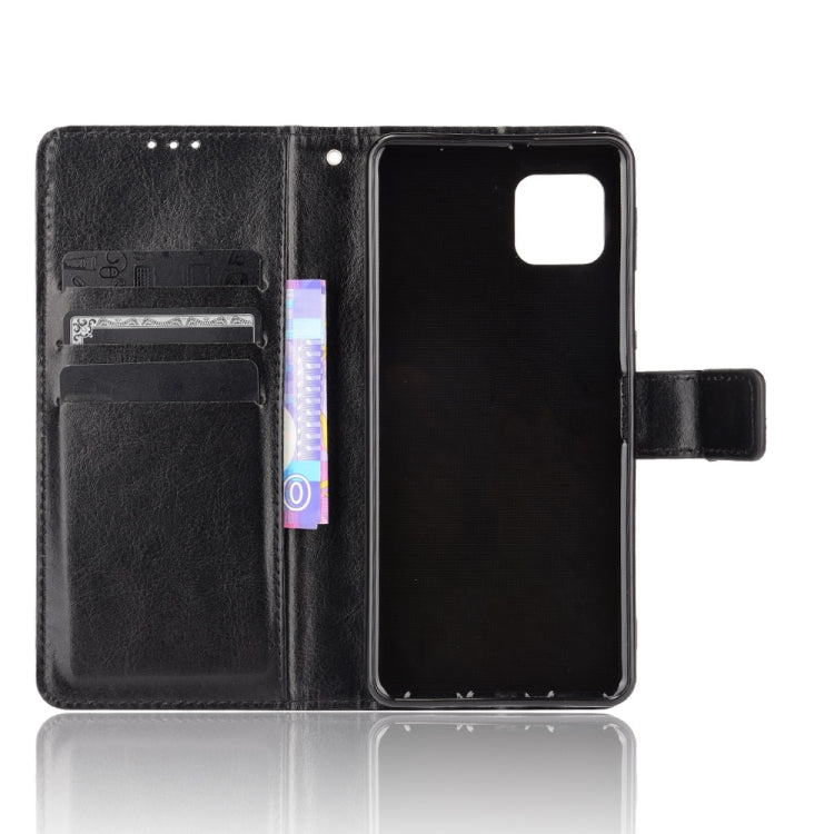 For Aquos Sense6 Crazy Horse Texture Horizontal Flip Leather Case with Holder & Card Slots & Lanyard