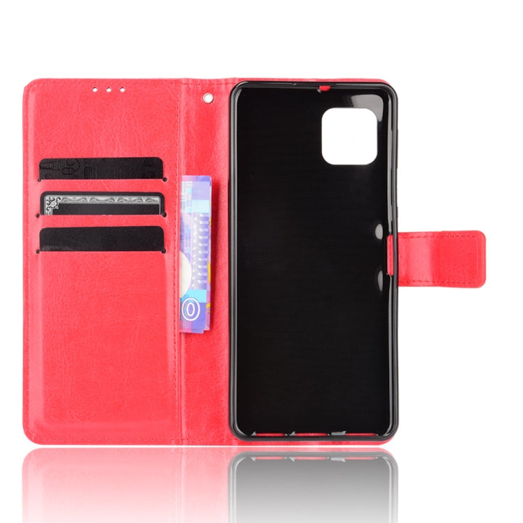 For Aquos Sense6 Crazy Horse Texture Horizontal Flip Leather Case with Holder & Card Slots & Lanyard