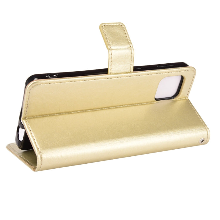 For Aquos Sense6 Crazy Horse Texture Horizontal Flip Leather Case with Holder & Card Slots & Lanyard