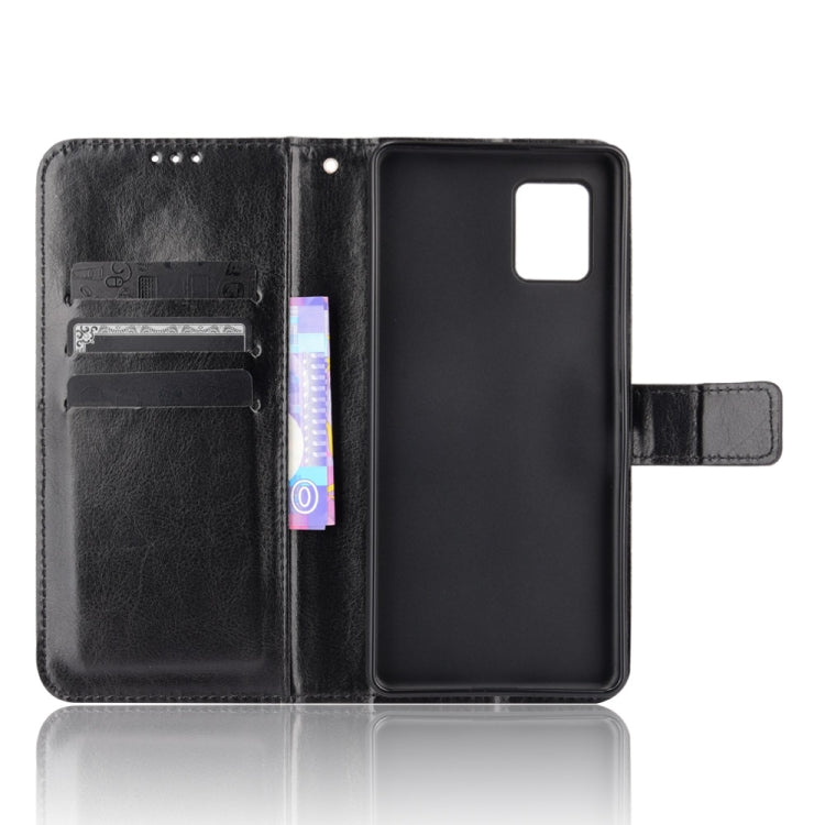 For Aquos Zero6 Crazy Horse Texture Horizontal Flip Leather Case with Holder & Card Slots & Lanyard