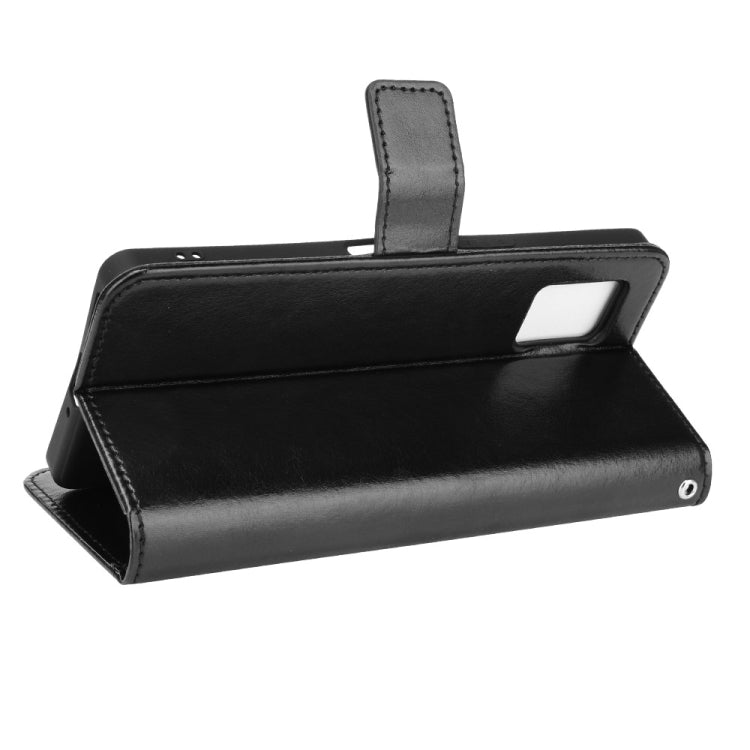 For Aquos Zero6 Crazy Horse Texture Horizontal Flip Leather Case with Holder & Card Slots & Lanyard