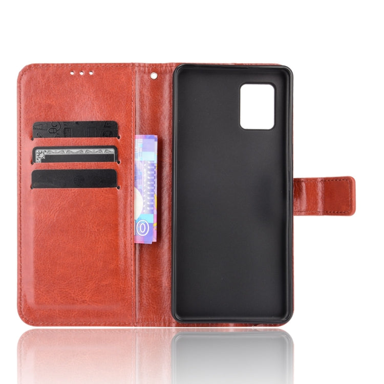 For Aquos Zero6 Crazy Horse Texture Horizontal Flip Leather Case with Holder & Card Slots & Lanyard