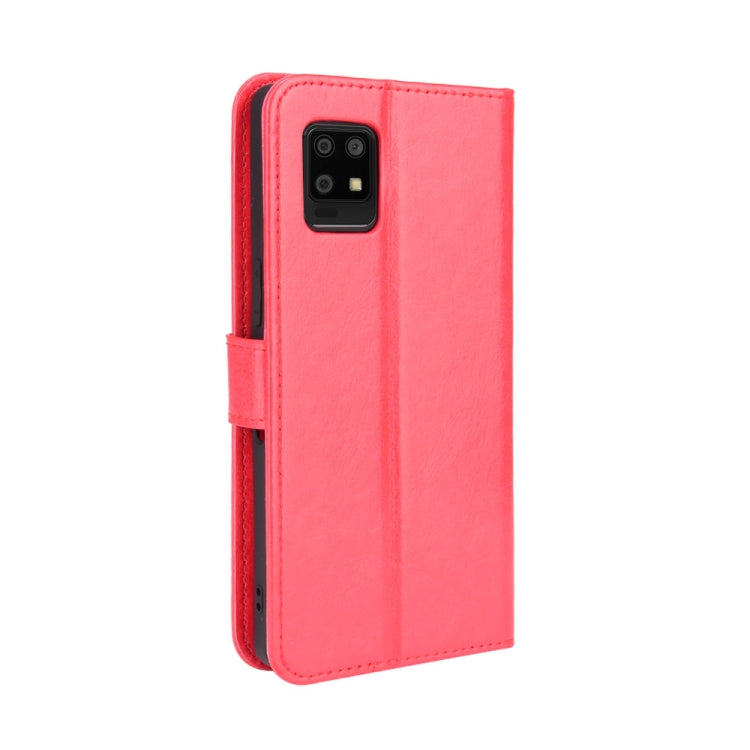 For Aquos Zero6 Crazy Horse Texture Horizontal Flip Leather Case with Holder & Card Slots & Lanyard