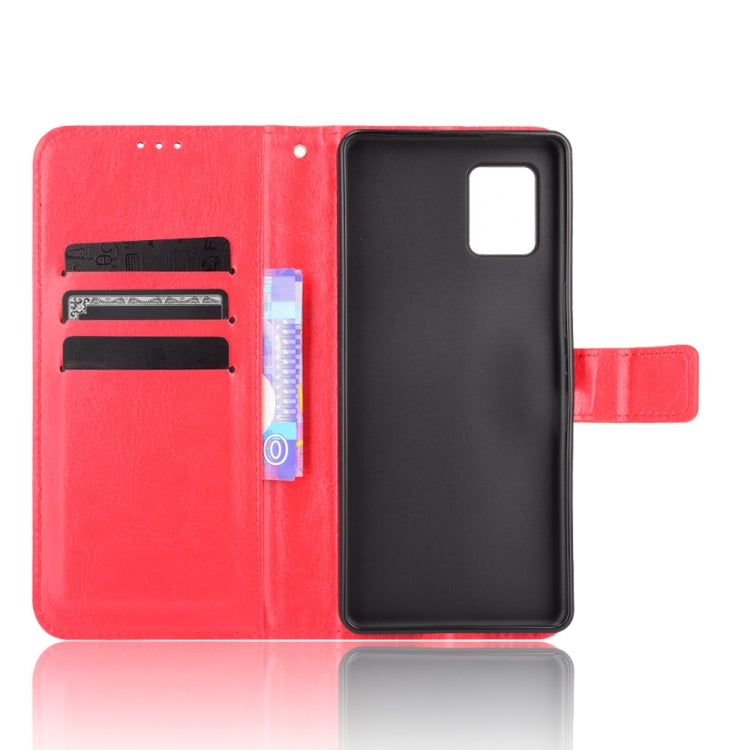 For Aquos Zero6 Crazy Horse Texture Horizontal Flip Leather Case with Holder & Card Slots & Lanyard