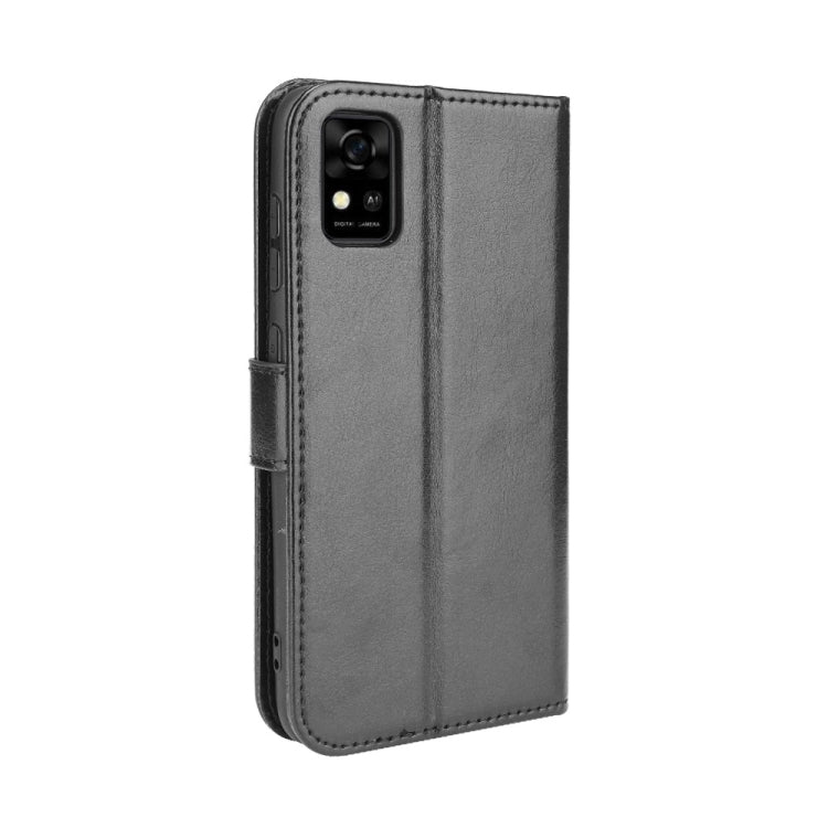 For ZTE Blade A31 Crazy Horse Texture Horizontal Flip Leather Case with Holder & Card Slots & Lanyard