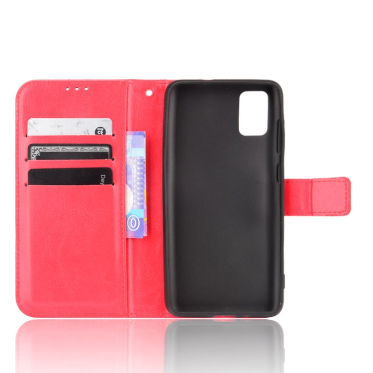 For ZTE Blade A31 Crazy Horse Texture Horizontal Flip Leather Case with Holder & Card Slots & Lanyard