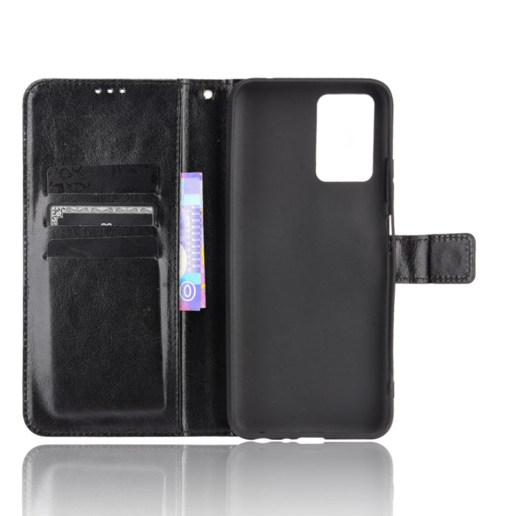 For ZTE Blade V30 Vita / V2022 Crazy Horse Texture Horizontal Flip Leather Case with Holder & Card Slots & Lanyard