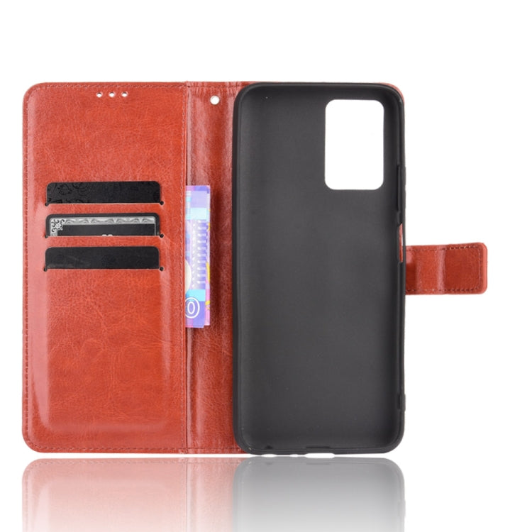For ZTE Blade V30 Vita / V2022 Crazy Horse Texture Horizontal Flip Leather Case with Holder & Card Slots & Lanyard