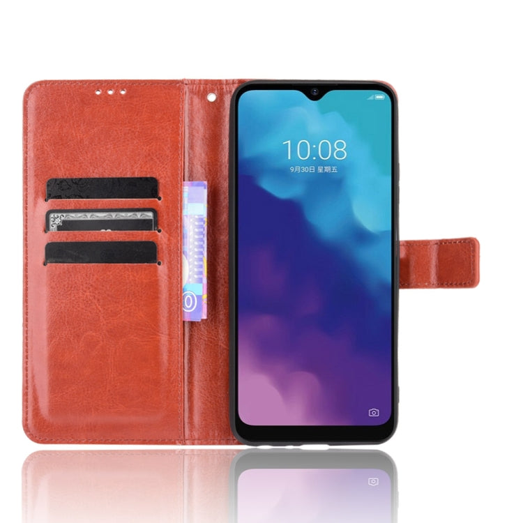 For ZTE Blade V30 Vita / V2022 Crazy Horse Texture Horizontal Flip Leather Case with Holder & Card Slots & Lanyard
