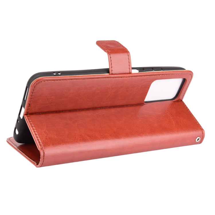 For ZTE Blade V30 Vita / V2022 Crazy Horse Texture Horizontal Flip Leather Case with Holder & Card Slots & Lanyard