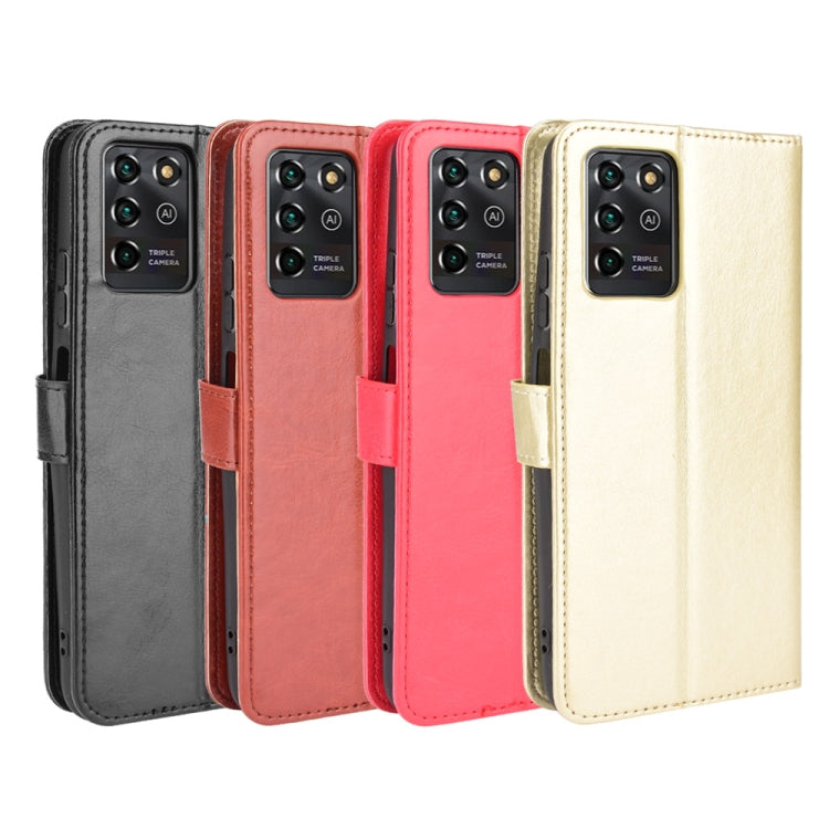 For ZTE Blade V30 Vita / V2022 Crazy Horse Texture Horizontal Flip Leather Case with Holder & Card Slots & Lanyard