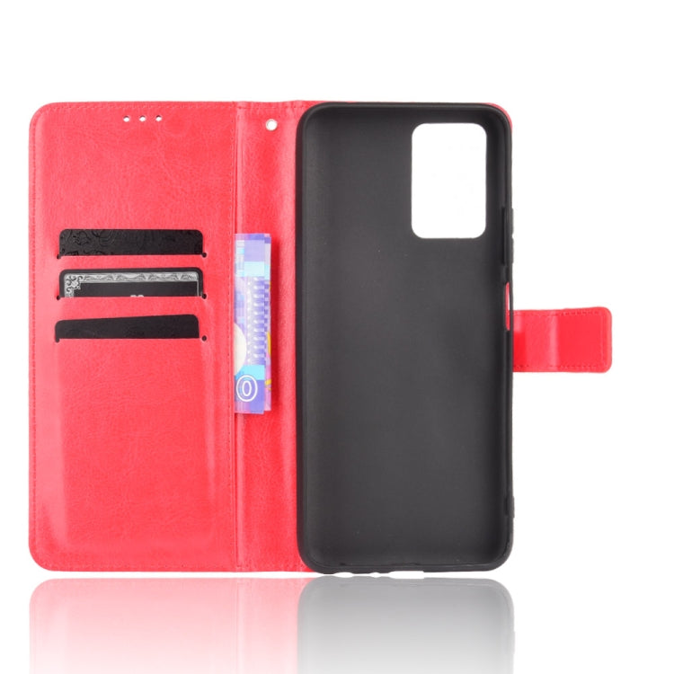For ZTE Blade V30 Vita / V2022 Crazy Horse Texture Horizontal Flip Leather Case with Holder & Card Slots & Lanyard