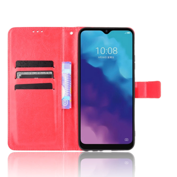 For ZTE Blade V30 Vita / V2022 Crazy Horse Texture Horizontal Flip Leather Case with Holder & Card Slots & Lanyard