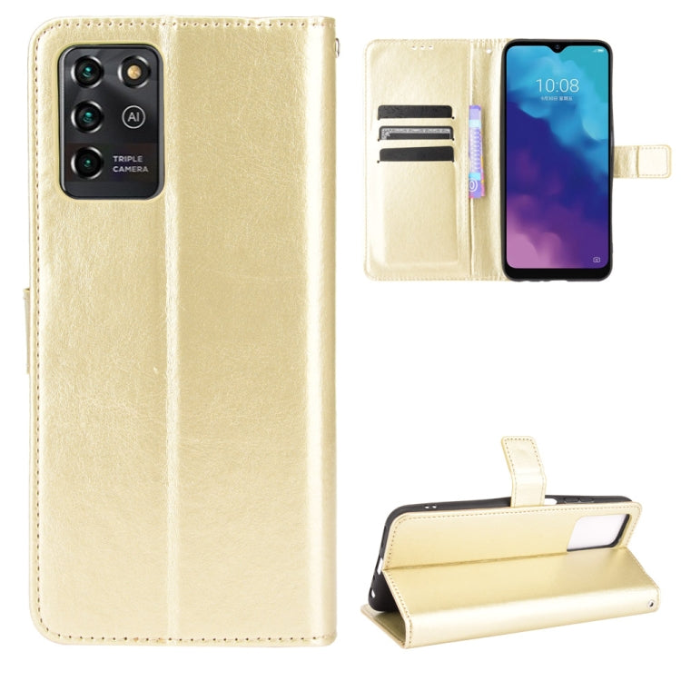 For ZTE Blade V30 Vita / V2022 Crazy Horse Texture Horizontal Flip Leather Case with Holder & Card Slots & Lanyard