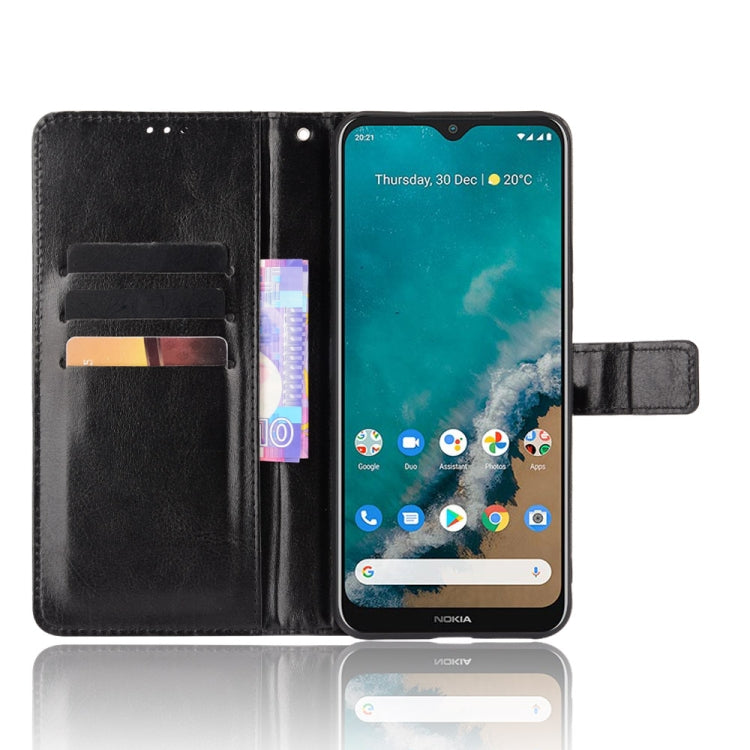 For Nokia C50 5G Crazy Horse Texture Horizontal Flip Leather Case with Holder & Card Slots & Lanyard