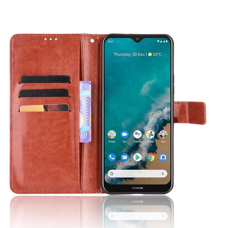 For Nokia C50 5G Crazy Horse Texture Horizontal Flip Leather Case with Holder & Card Slots & Lanyard