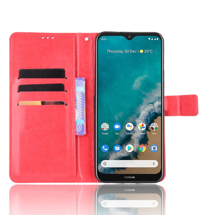 For Nokia C50 5G Crazy Horse Texture Horizontal Flip Leather Case with Holder & Card Slots & Lanyard