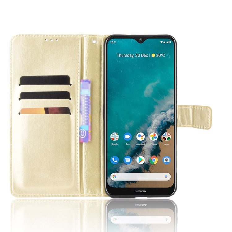 For Nokia C50 5G Crazy Horse Texture Horizontal Flip Leather Case with Holder & Card Slots & Lanyard