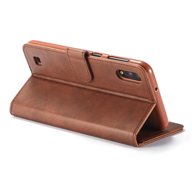 For Galaxy A10 / M10 LC.IMEEKE Calf Texture Horizontal Flip Leather Case, with Holder & Card Slots & Wallet