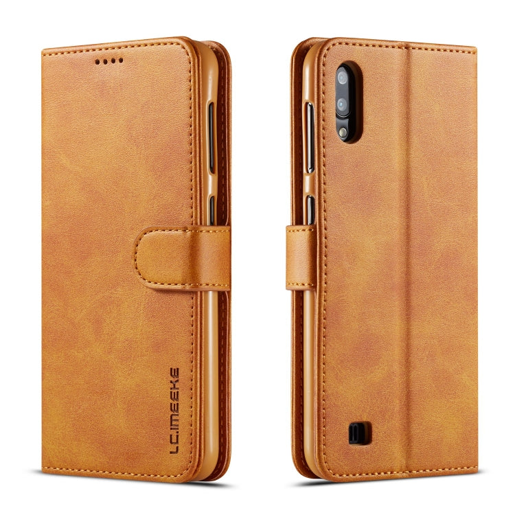 For Galaxy A10 / M10 LC.IMEEKE Calf Texture Horizontal Flip Leather Case, with Holder & Card Slots & Wallet