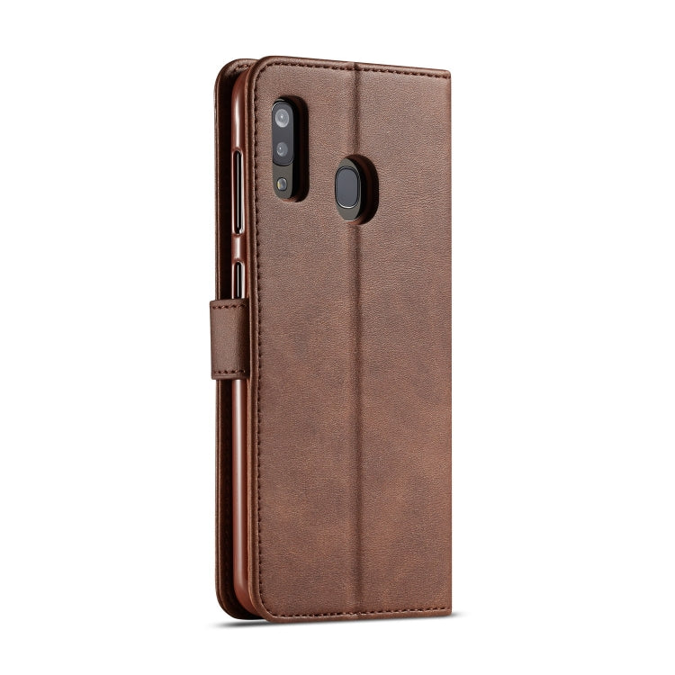 For Galaxy A20 / A30  LC.IMEEKE Calf Texture Horizontal Flip Leather Case, with Holder & Card Slots & Wallet