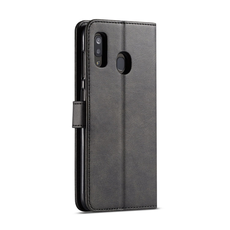 For Galaxy A20 / A30  LC.IMEEKE Calf Texture Horizontal Flip Leather Case, with Holder & Card Slots & Wallet