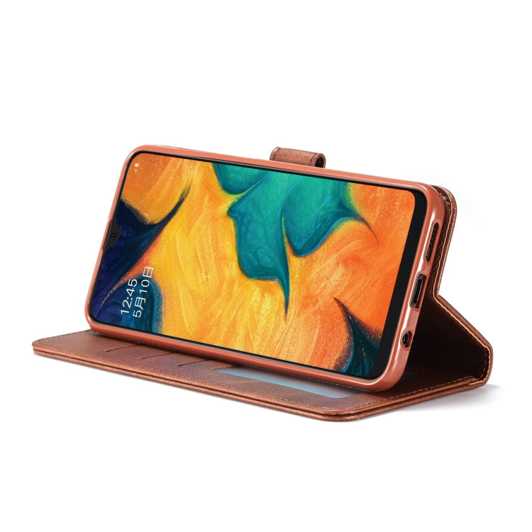 For Galaxy A20 / A30  LC.IMEEKE Calf Texture Horizontal Flip Leather Case, with Holder & Card Slots & Wallet