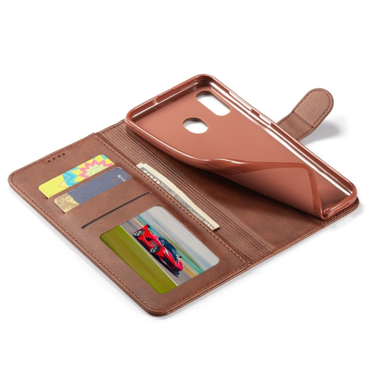 For Galaxy A20 / A30  LC.IMEEKE Calf Texture Horizontal Flip Leather Case, with Holder & Card Slots & Wallet