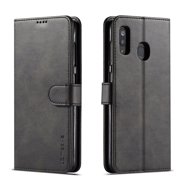 For Galaxy A20e LC.IMEEKE Calf Texture Horizontal Flip Leather Case, with Holder & Card Slots & Wallet