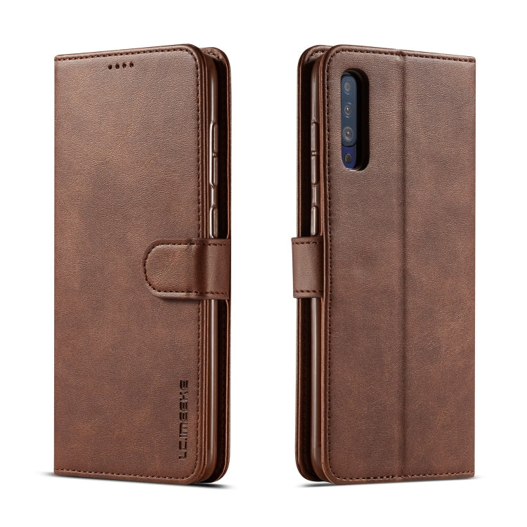 For Galaxy A50 LC.IMEEKE Calf Texture Horizontal Flip Leather Case, with Holder & Card Slots & Wallet