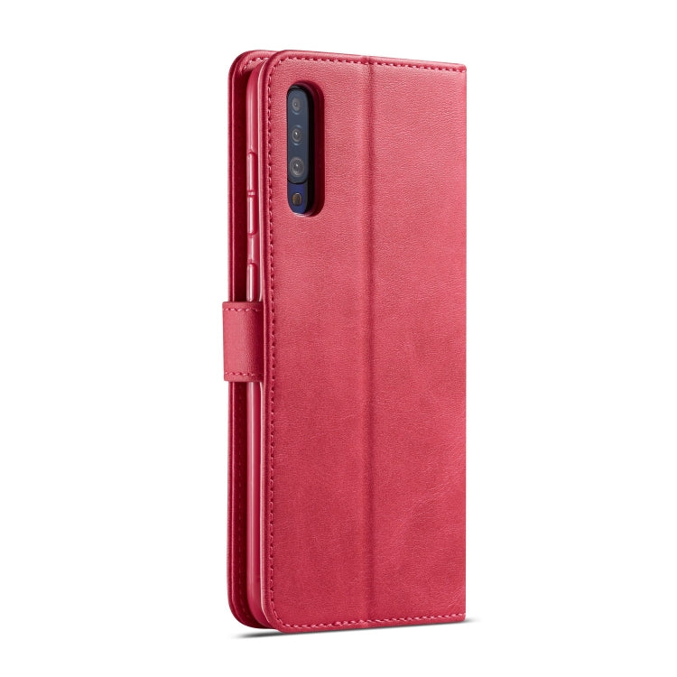 For Galaxy A50 LC.IMEEKE Calf Texture Horizontal Flip Leather Case, with Holder & Card Slots & Wallet